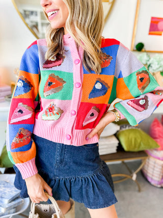 Piece of Pie Button Up Sweater