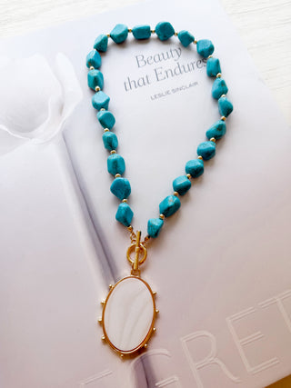 Oval Stone Necklace