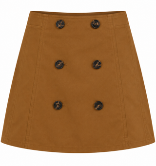 Saddle Up Button Skirt