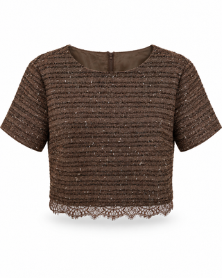 Posh Tweed Top