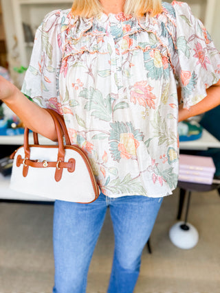 Harvest Bloom Ruffle Top