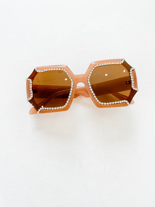 Geometric Rhinestone Sunglasses