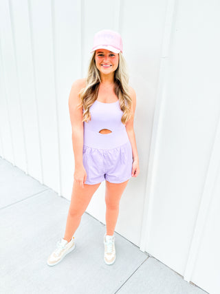 Lavender Workout Romper