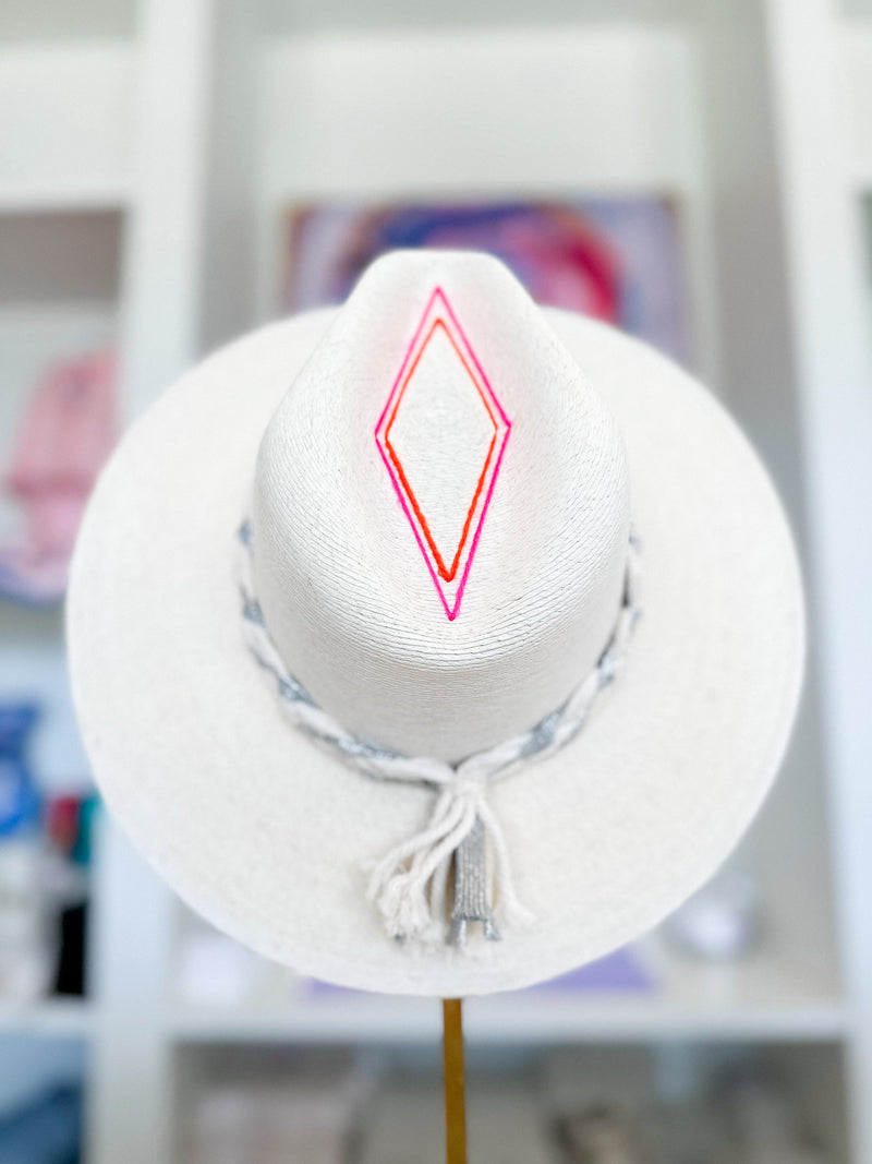 White Palm Diamond Hat