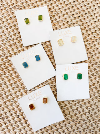 The Rylee Cateye Rectangle Studs