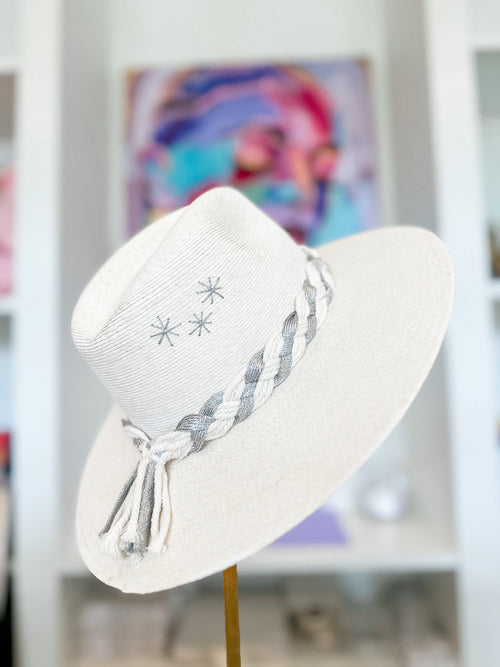 White Palm Starbursts Hat
