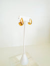 Gold Brass Elongated Dome Earring