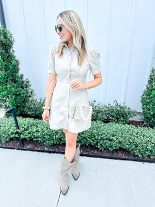 Ivory Icon Leather Dress