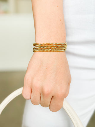 Gold 3MM Ball Bracelet