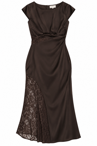 Cocoa Romance Lace Midi Dress