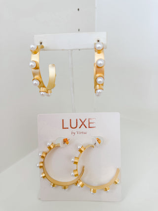 The Hadley Rhinestone Studded Hoops