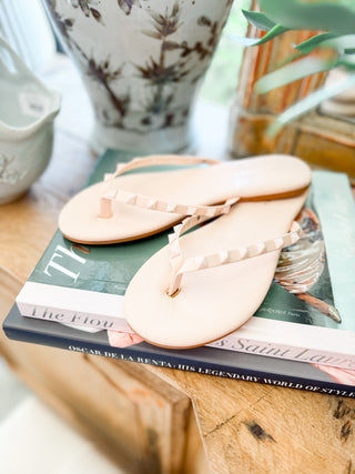 Studded Nude Rivington Flip Flop