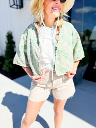 Short Sleeve Crop Jacket