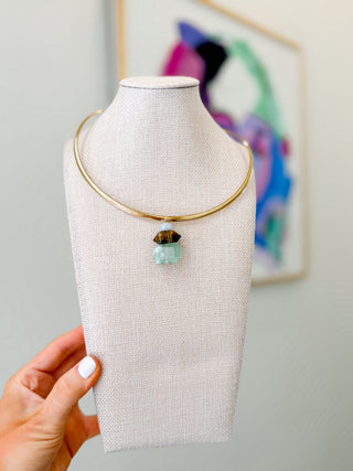 Mighty Gemstones Wire Necklace