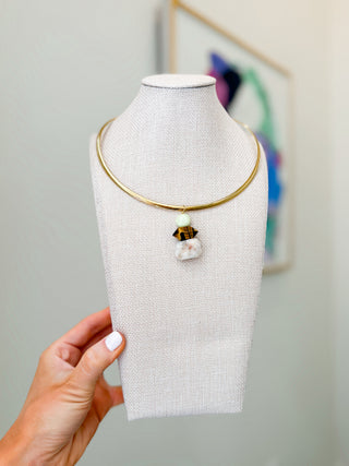 Mighty Gemstones Wire Necklace