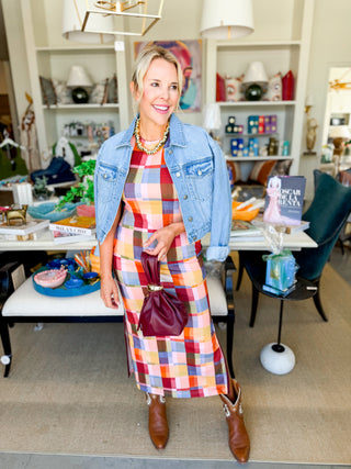 Terracotta Check Berkley Dress
