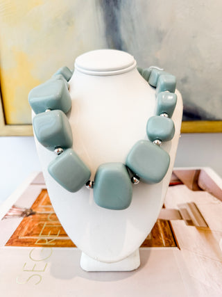 Oversized Cube Statement Necklace