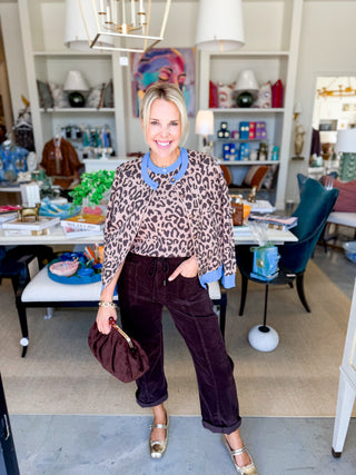 Untamed Leopard Contrast Cardigan