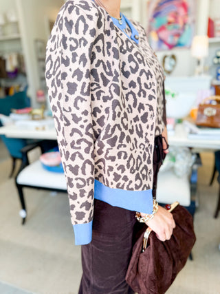 Untamed Leopard Contrast Cardigan