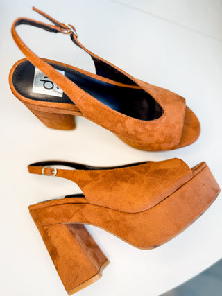 Wildan Chestnut Platform Slingback