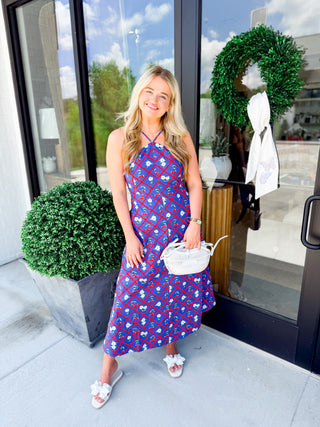 Navy Cherry Karin Dress