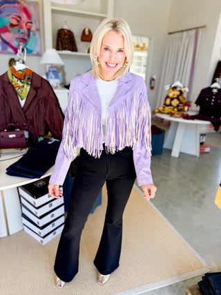 Lavender Haze Fringe Jacket