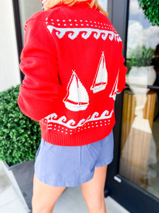 Summer Knit Sailor Cardigan