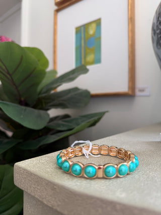 Round Beaded Stretch Bracelet