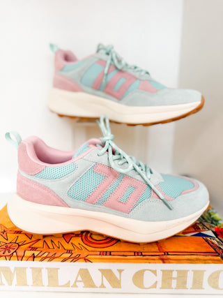 Green Pink Lightning Sneaker