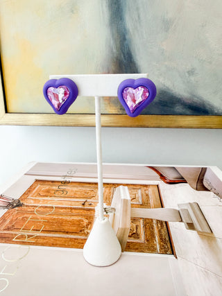 Purple Juno Gameday Gem Stud