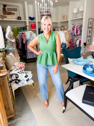 Olive Buckle Top