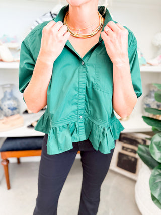 Poplin Hunter Top