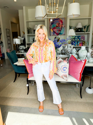 Vivid White Lennon Crop Jean