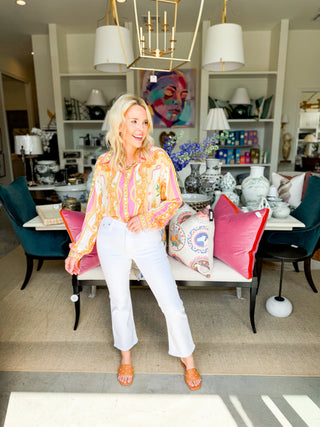 Vivid White Lennon Crop Jean