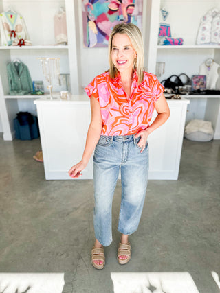 70's Floral Top