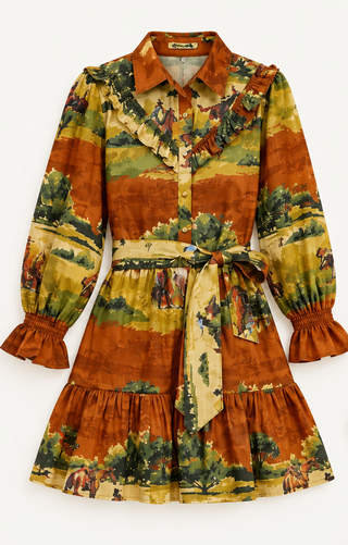 Dale Ranch Print Mini Dress