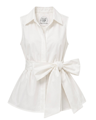 Classic Charm Waist Tie Top