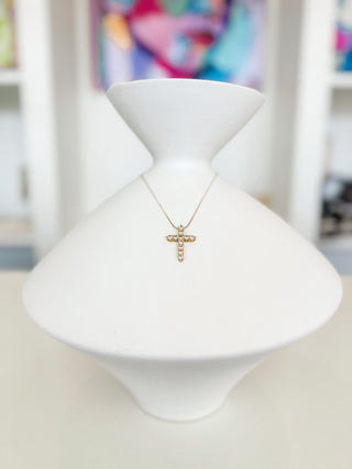 XL Diamond Cross Neclace